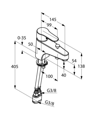 Смеситель на борт ванны Kludi Objekta 326850575