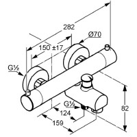 Термостат для ванны Kludi Objekta 352600538
