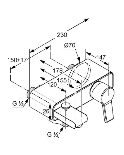 Смеситель для ванны Kludi O-Cean 387700575