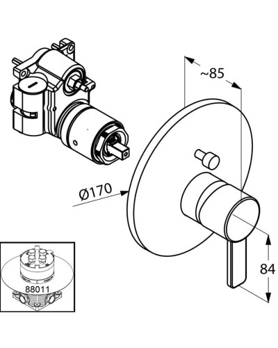 Смеситель для ванны Kludi Zenta 386570575