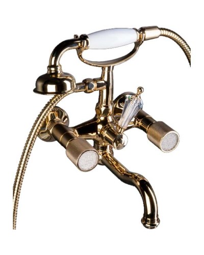 Смеситель для ванны Boheme Royal Cristal 293-Royal/CRST Золото