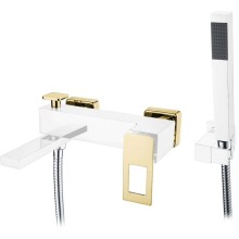 Смеситель для ванны Boheme Q 143-CRG Хром Золото