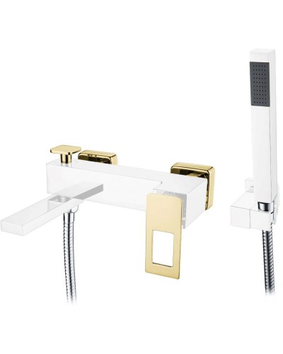 Смеситель для ванны Boheme Q 143-CRG Хром Золото