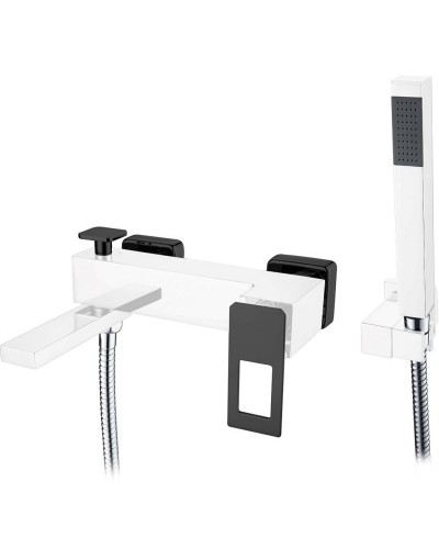 Смеситель для ванны Boheme Q 143-CRB Хром Черный