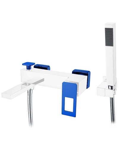 Смеситель для ванны Boheme Q 143-CRUV Хром Синий