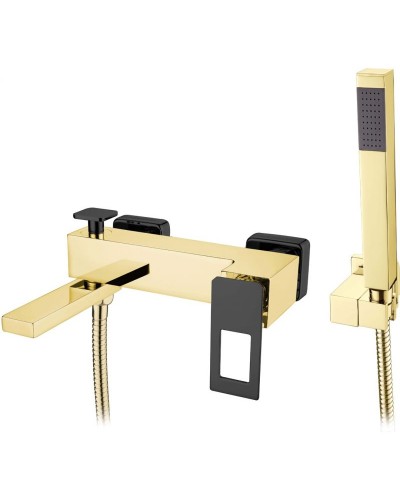 Смеситель для ванны Boheme Q 143-GB Золото Черный