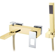 Смеситель для ванны Boheme Q 143-GCR Золото Хром