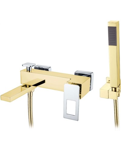 Смеситель для ванны Boheme Q 143-GCR Золото Хром