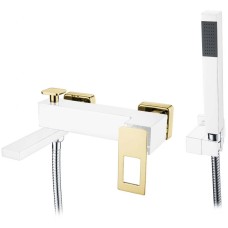 Смеситель для ванны Boheme Q 143-WG Белый Золото