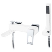 Смеситель для ванны Boheme Q 143-WCR Белый Хром