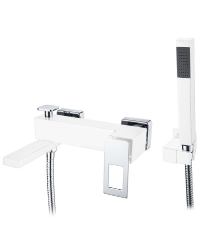 Смеситель для ванны Boheme Q 143-WCR Белый Хром