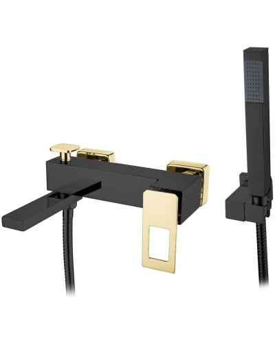 Смеситель для ванны Boheme Q 143-BG Черный Золото