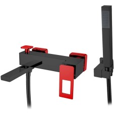 Смеситель для ванны Boheme Q 143-BR Черный Красный