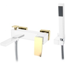 Смеситель для ванны Boheme Q 143-CRG.2 Хром Золото