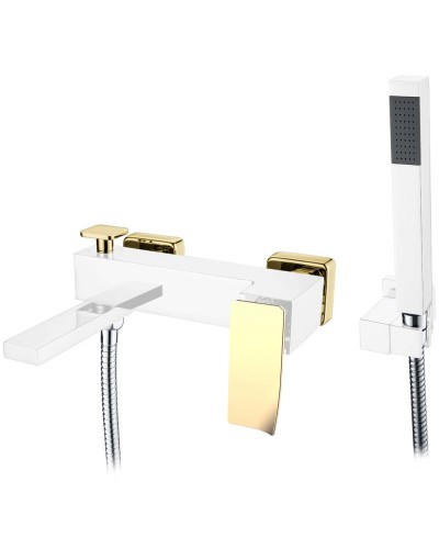 Смеситель для ванны Boheme Q 143-CRG.2 Хром Золото