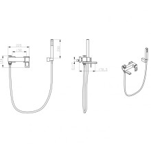 Смеситель для ванны Boheme Q 143-GG.2 Золото