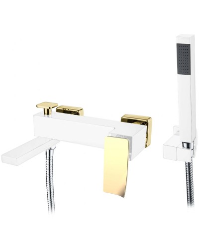 Смеситель для ванны Boheme Q 143-WG.2 Белый Золото