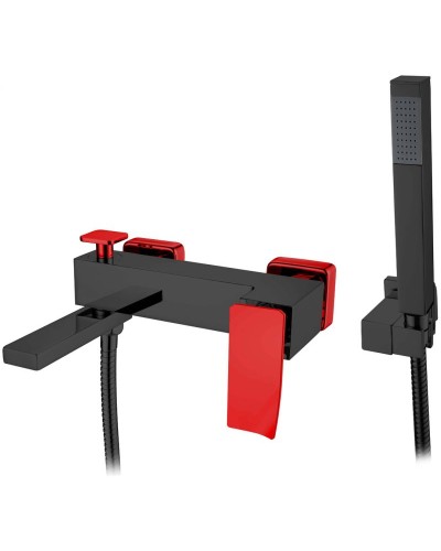 Смеситель для ванны Boheme Q 143-BR.2 Черный Красный