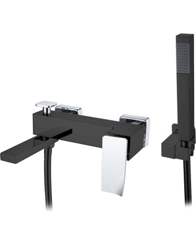 Смеситель для ванны Boheme Q 143-BCR.2 Черный Хром