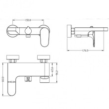 Смеситель для ванны Boheme Spectre 453-B Черный