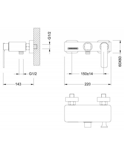 Смеситель для ванны Timo Torne 4314/00-16Y Хром Белый