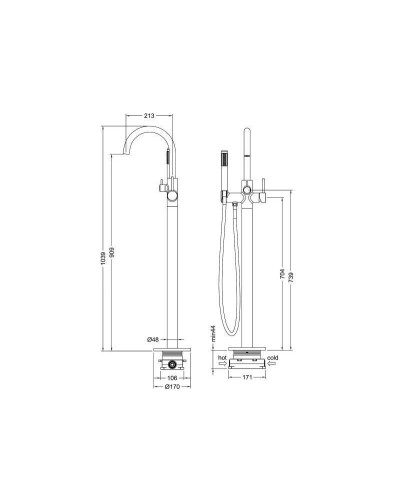 Смеситель для ванны Timo Saona 2310/03Y-CR Черный