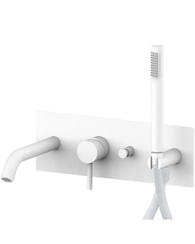 Смеситель для ванны Paffoni Light LIG001BO Белый матовый