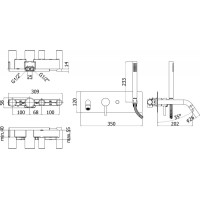 Смеситель для ванны Paffoni Light LIG001BO Белый матовый