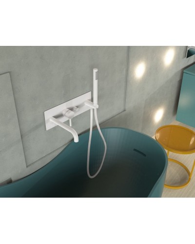 Смеситель для ванны Paffoni Light LIG001BO Белый матовый