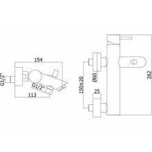 Смеситель для ванны Paffoni Light LIG022BO Белый матовый