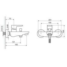 Смеситель для ванны Excellent Apomea ARAX.6005CR