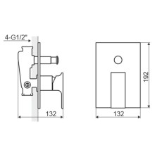 Смеситель для ванны Excellent Roma ARAX.8144CR
