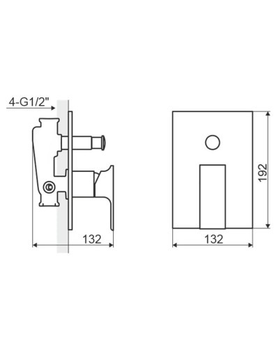 Смеситель для ванны Excellent Roma ARAX.8144CR