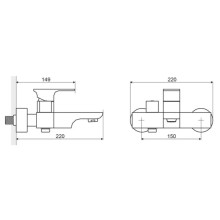 Смеситель для ванны Excellent Roma ARAX.8105CR
