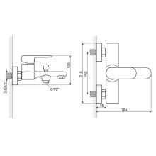 Смеситель для ванны Excellent Calm ARAC.5005CR