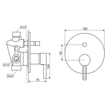 Смеситель для ванны Excellent Active ARAC.1044CR