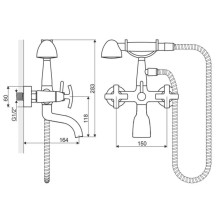 Смеситель для ванны Excellent Flower ARAC.1305CR