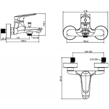 Смеситель для ванны Jacob Delafon Elite E32909-CP Хром