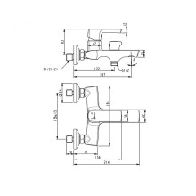 Смеситель для ванны Lemark Ursus LM7214BL Черный