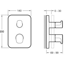 Термостат для ванны  Jacob Delafon Modulo E98730-CP