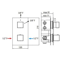 Термостат для ванны Bossini Cube Z004206.030