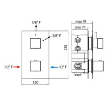 Термостат для ванны Bossini Cube Z004206.030