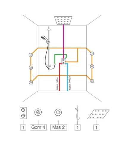 Смеситель для ванны Bossini Cube Z004203.030