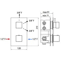 Термостат для ванны Bossini Cube Z004207.030