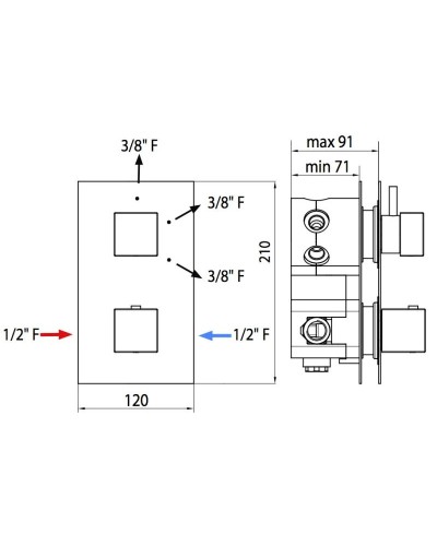 Термостат для ванны Bossini Cube Z004207.030