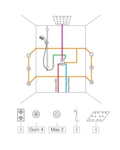 Термостат для ванны Bossini Cube Z004207.030