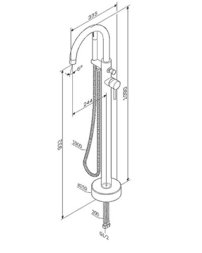 Смеситель для ванны AM.PM Sense F7514100 Хром