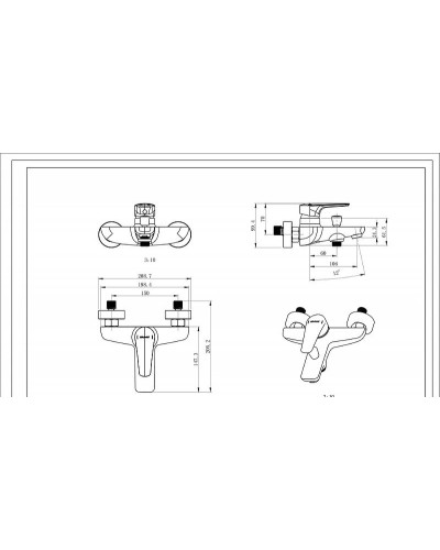 Смеситель для ванны Bravat Arden F6351385CP-01-RUS Хром