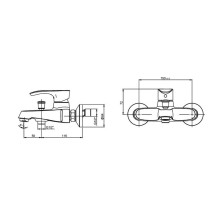 Смеситель для ванны Paini Palermo PACR111KM Хром