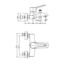 Смеситель для ванны Paini Messina MECR111KM Хром